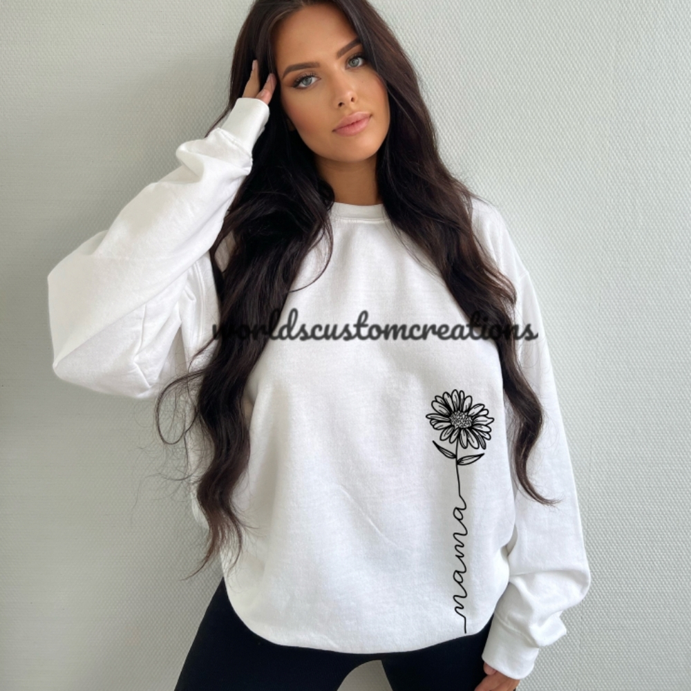 Mama sunflower crewneck sweatshirt